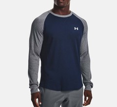 Under Armour Men’s UA Waffle Crew Long Sleeve Shirt Top M, L