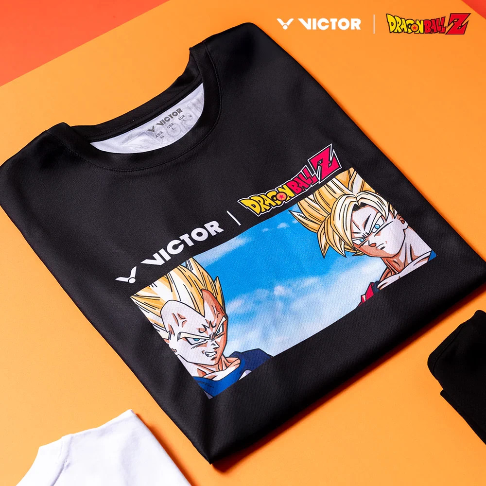 Official Badminton Victor x Dragon Ball Z Knitted T-Shirt T-501DBZ C Unisex DBZ gallery