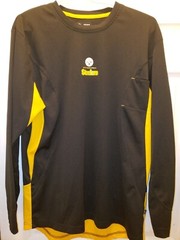 Pittsburg Steelers Team Apparel dri fit long Sleeve Black and Yellow Size M