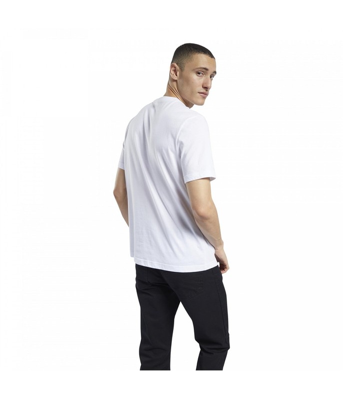 Reebok Mens Classic Small Vector Basic T-Shirt, white, M gallery