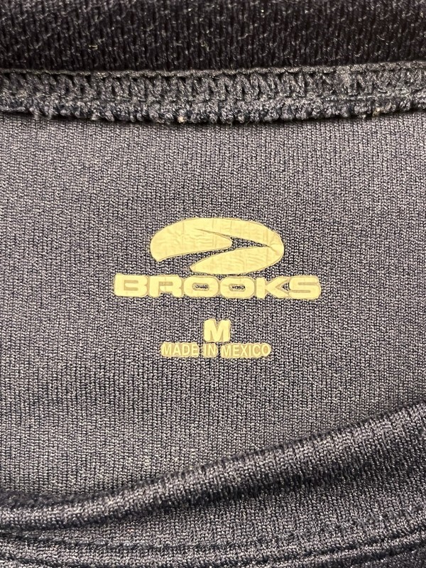 BROOKS RUNNING Blue Thin Stretch POLYESTER SHIRT Long Sleeve Track Gym Men M gallery