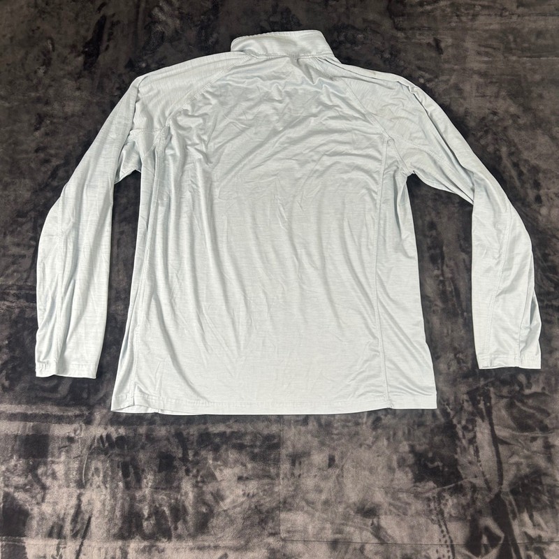 Eddie Bauer FreeDry 1/4 Zip Pullover Mens L Light Blue Heathered Activewear gallery