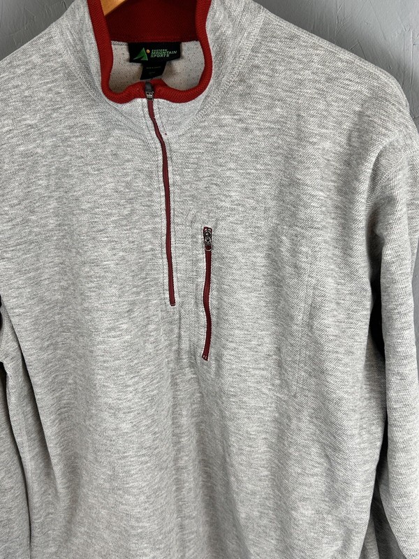 Eastern Mountain Sports Base Layer Tech Wick Mens Size XL Thermo 1/4 Zip Gray gallery
