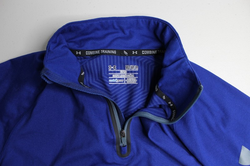 Mens M Medium UA Under Armour Combine Training Blue Fitted Coldgear Football gallery