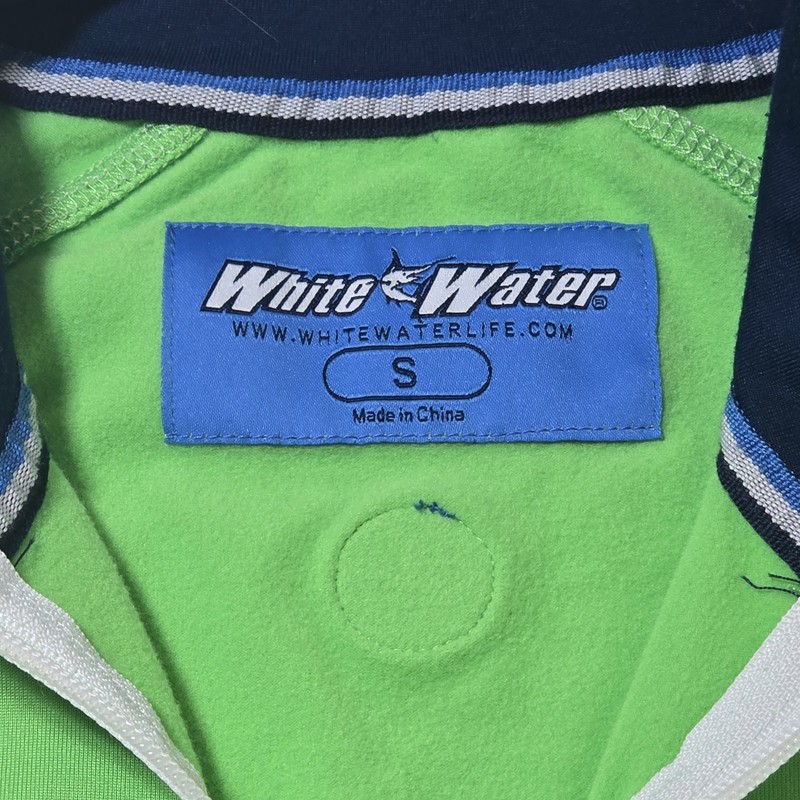 White Water 1/4 Zip Performance Pullover Men's Size Small Marlin Logo Green gallery