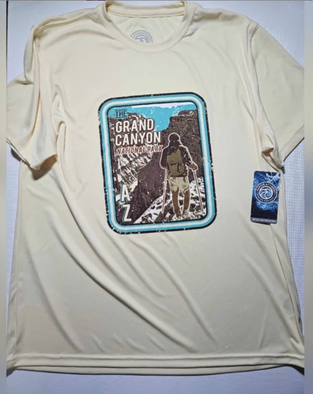Grand Canyon National Park Shirt Mens Medium Vapor Apparel UPF 50 Hiking Tee NEW gallery