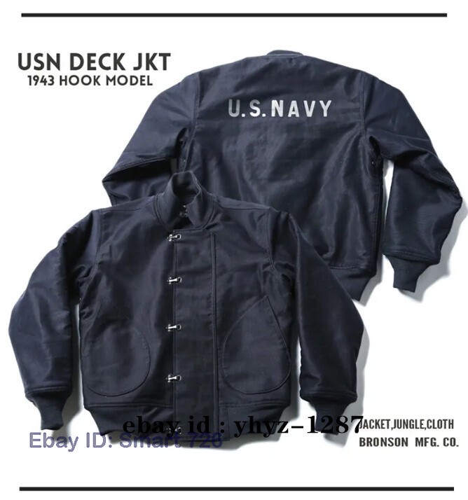 Navy Deck Hook Jacket Vintage Winter Usn Overalls Jacket Dark Blue Fashion New gallery
