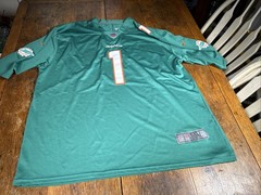 NIKE TEAM NFL MIAMI DOLPHINS#1 TUA TAGOVAILOA On The Field￼5XL JERSEY