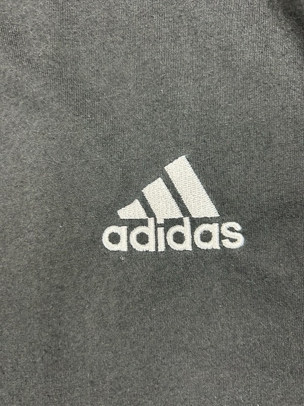 Adidas Mens Large Athletic T-Shirt Black Green 3 Stripe Crew Neck Performance gallery