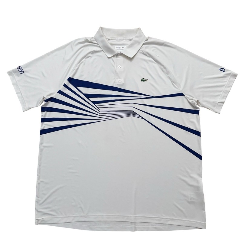 Lacoste Tennis Polo Shirt Mens 3XL Novak Djokovic Wimbledon Collection White gallery