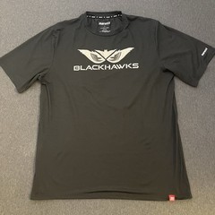 Marucci Shirt Men Large Black Blackhawks Baseball Stretch Performance Breathable