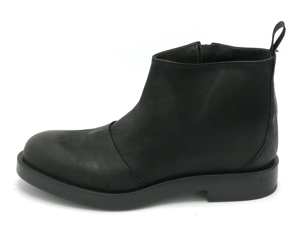 Tom Gout 3990/O Black Leather Ankle Boot With Zipper