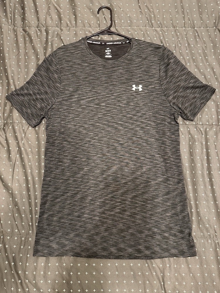 Gray Under Armour Vanish Tee Athletic Casual Short Sleeve Shirt Men's L Large