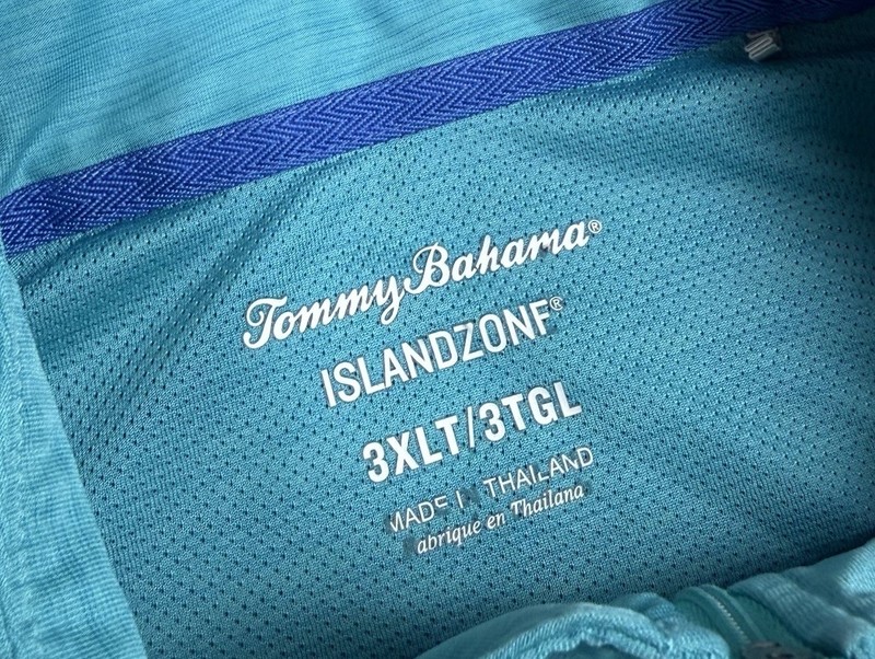 Tommy Bahama Pullover Mens 3XLT Teal Blue 1/4 Zip Performance IslandZone Golf gallery