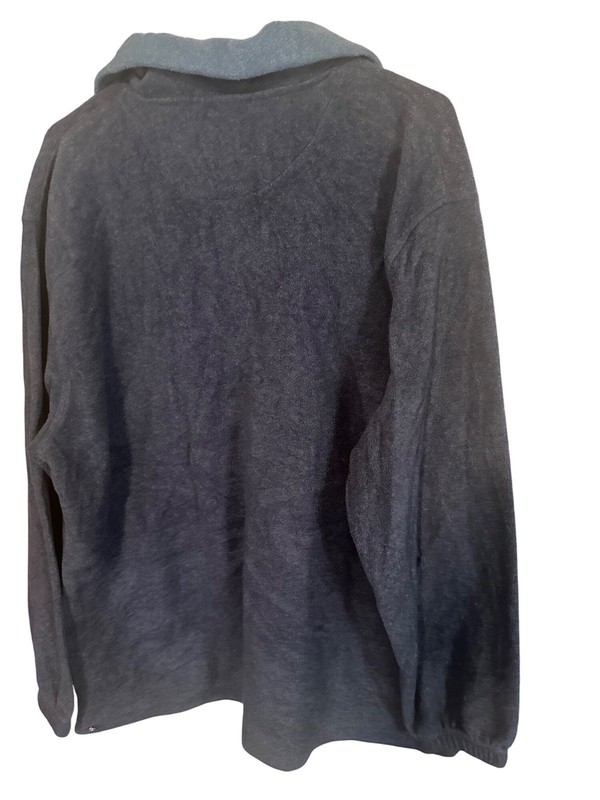 River Trader gray and blue quarter zip shirt size L gallery