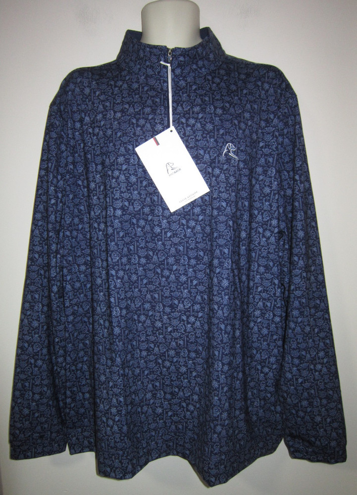RHOBACK The Washington Performance Q-Zip Quarter Zip Pullover Admiral Navy 3XL