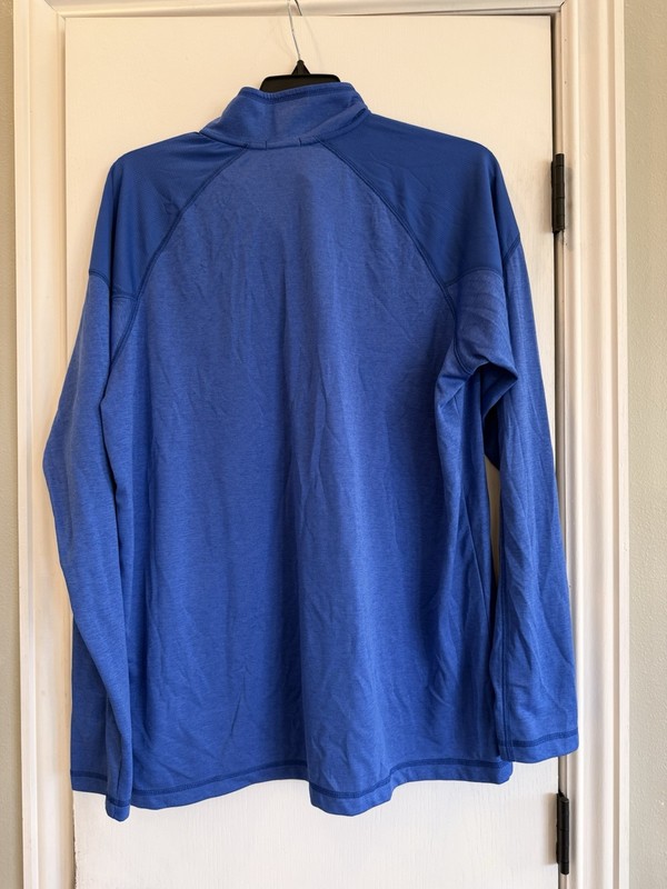 mens quarter zip pullover XXL with Creighton Logo Royal Blue gallery