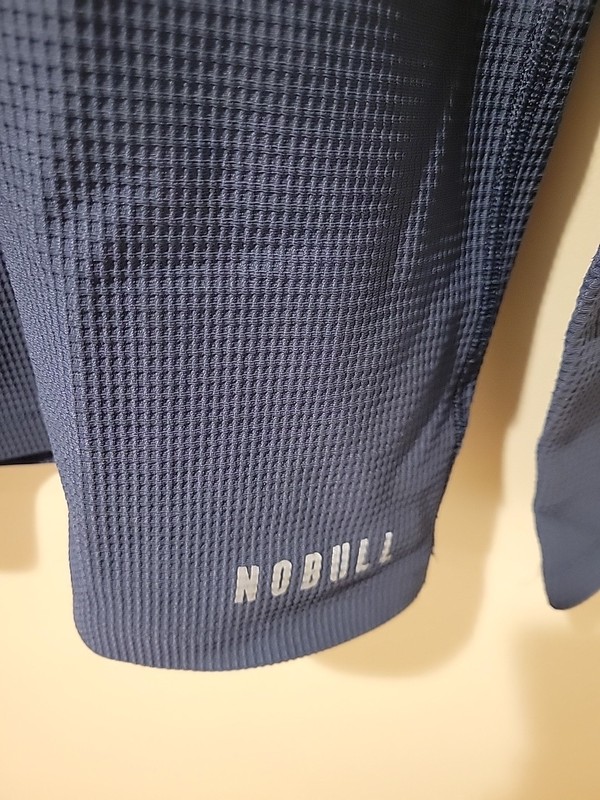 Nobull Shirt Mens L Navy Thermal Waffle Knit Compression Athletic Gym Training gallery