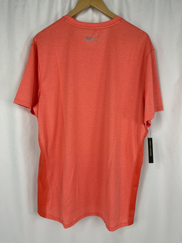 Nike TechKnit Performance Cool Running Shirt AJ7615-897 Red Orange Mens Size XL gallery