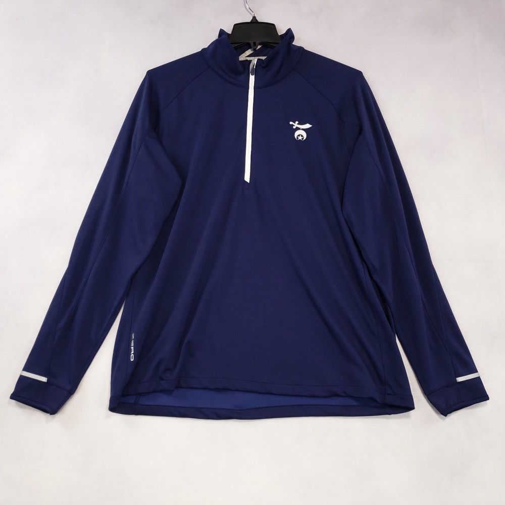 Zero Restriction 1/4 Zip Pullover Men's XL Blue Mock Neck Performance Stretch