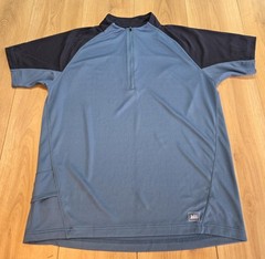 REI Cycling Jersey Mens Sz Large, Quarter Zip, Side Pocket, Logo, Quick Dry