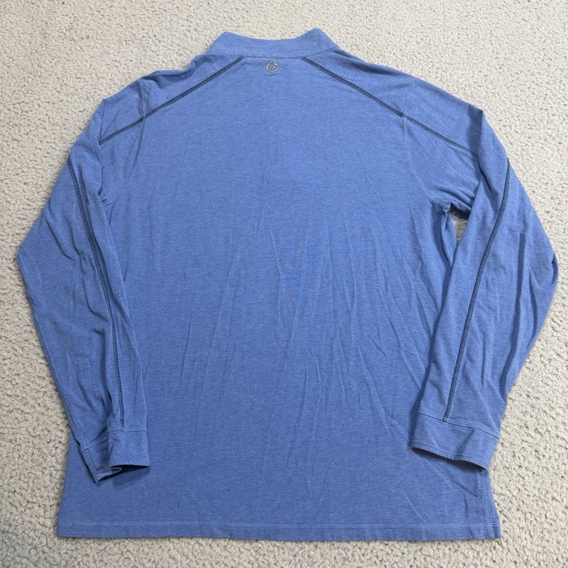 Tasc Shirt Mens Extra Large Blue 1/4 Zip Pullover Performance Bamboo Golfing gallery