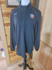 Men’s Dark Grey Nike 1/4 Zip Dri-fit Pullover W/ Logo & Apple Decal