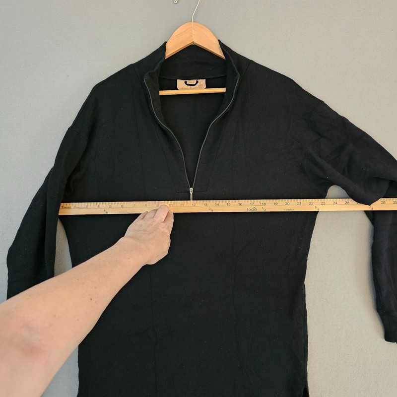 Smartwool Merino Wool 1/4 Zip Sweater Mens M L Black Superfine Base Layer Warm gallery