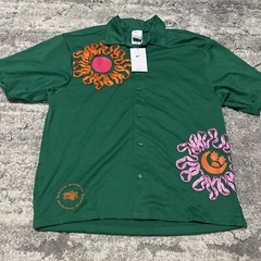 Nike Uphoria Button-Up Mesh Short Sleeve Top Jersey Shirt DV9676-365 MenS Medium