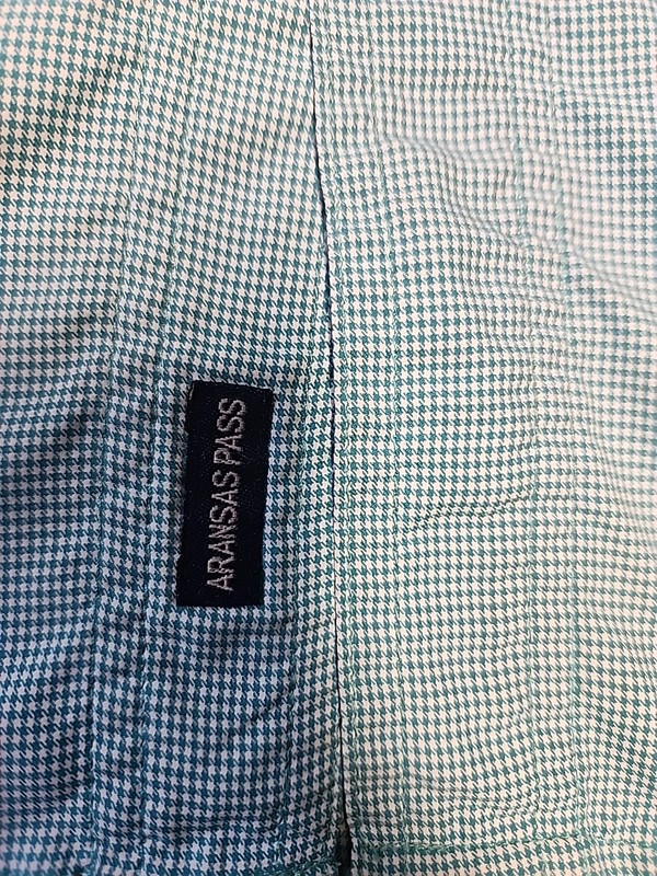 Magellan Aransas Pass Green Micro Check Fishing Vented Lightweight Shirt Mens M gallery