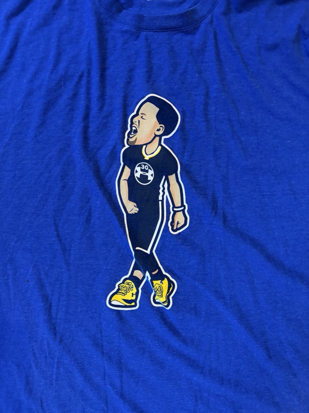 Under Armour Steph Curry LARGE Graphic Tee Cartoon SC Heat Gear T-Shirt NBA Fun gallery