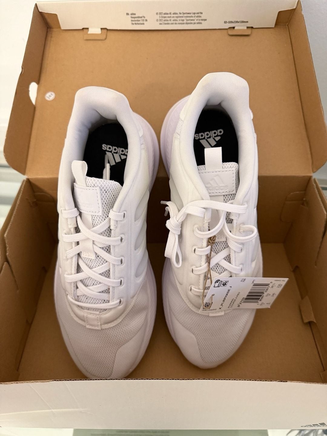 Adidas X_PLRPHASE J Kids' Running Shoes, Cloud White, Size US 6 (IF2759) gallery