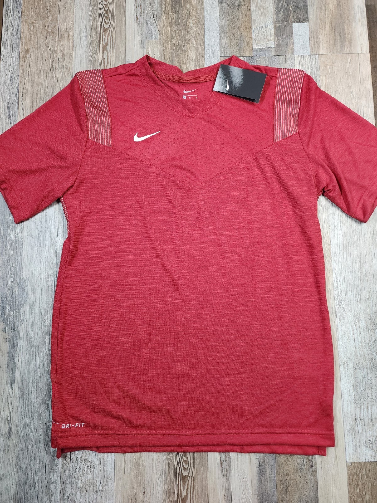 New Men’s NIKE Soccer DriFit T-SHIRT Dark Red CW3540 Size MEDIUM NWT $55 gallery