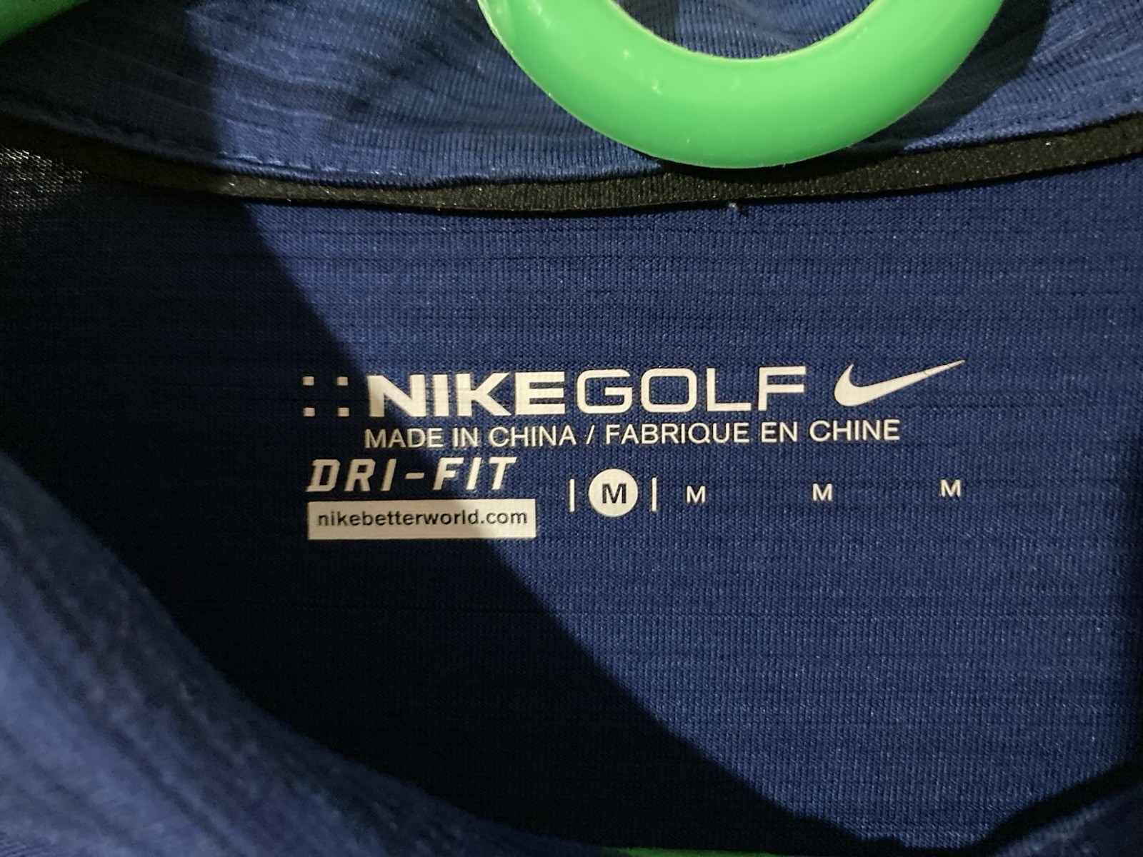 Nike Golf Dri-Fit Adult Medium Dark Blue Polo Activity Shirt gallery