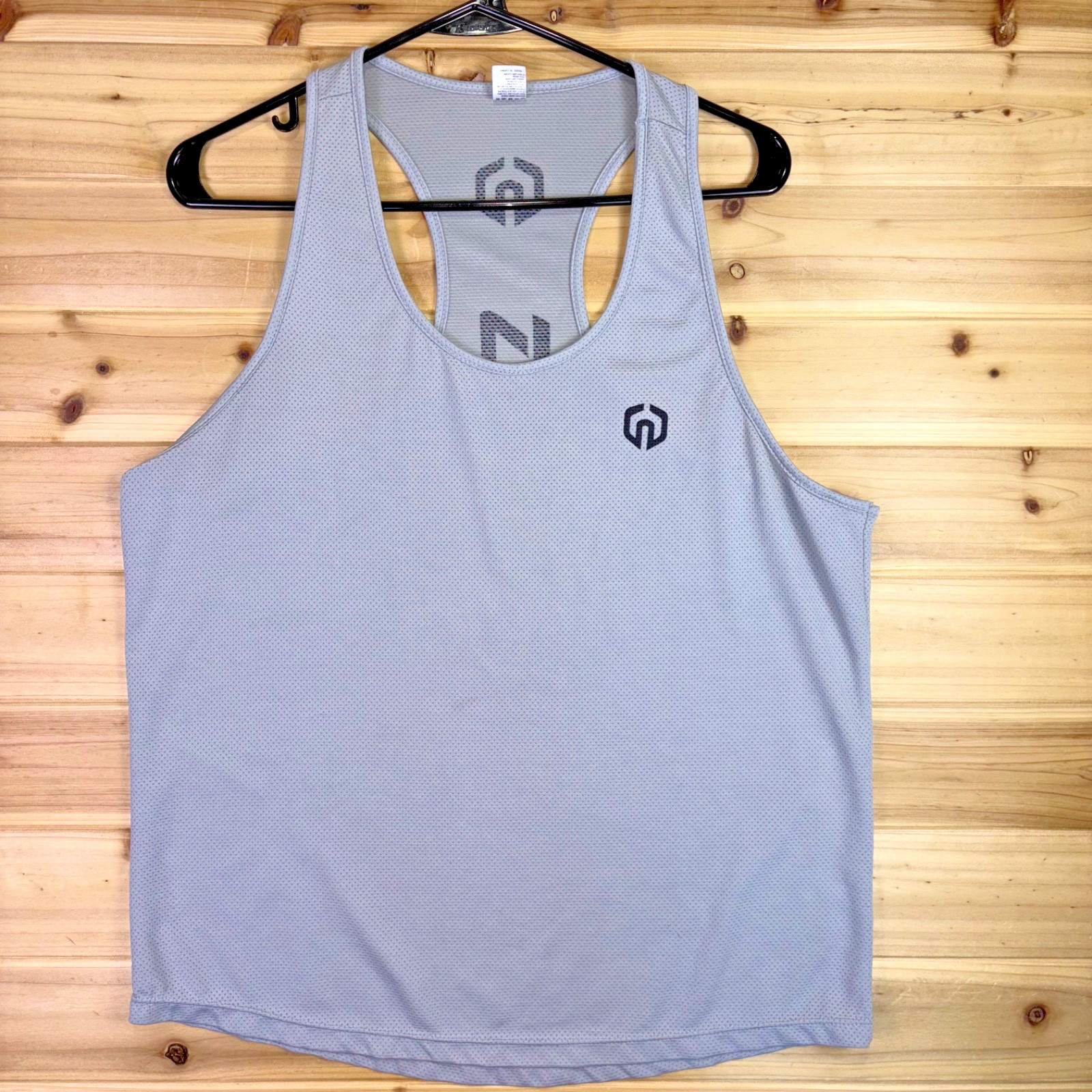Neleus Tank Top Mens Medium Gray Mesh Workout Sleeveless Muscle Shirt gallery