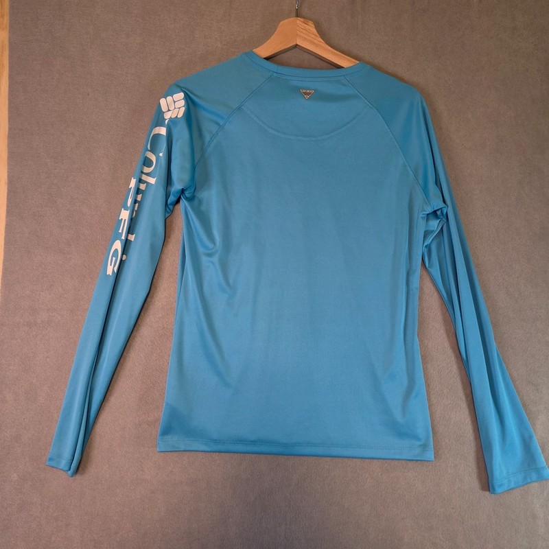 ​Columbia PFG Terminal Tackle Shirt Mens Medium Blue Long Sleeve Omni-Shade UV gallery