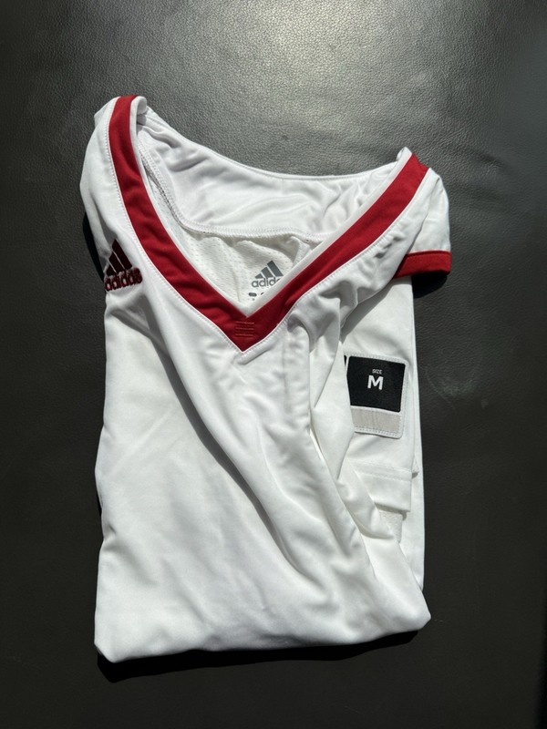 adidas Men’s Basketball Jersey Tank M White/Red Mesh Polyester V-Neck Athletic gallery