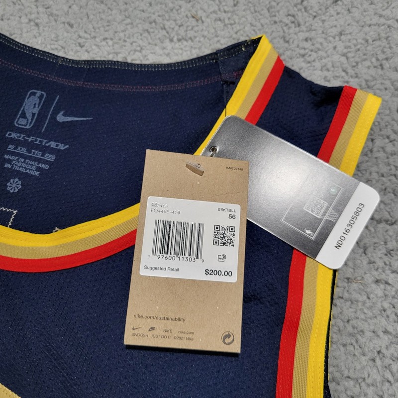 Nike Stephen Curry GSW ADV Authentic City Edition Jersey Size 56 Men FQ4465-419 gallery