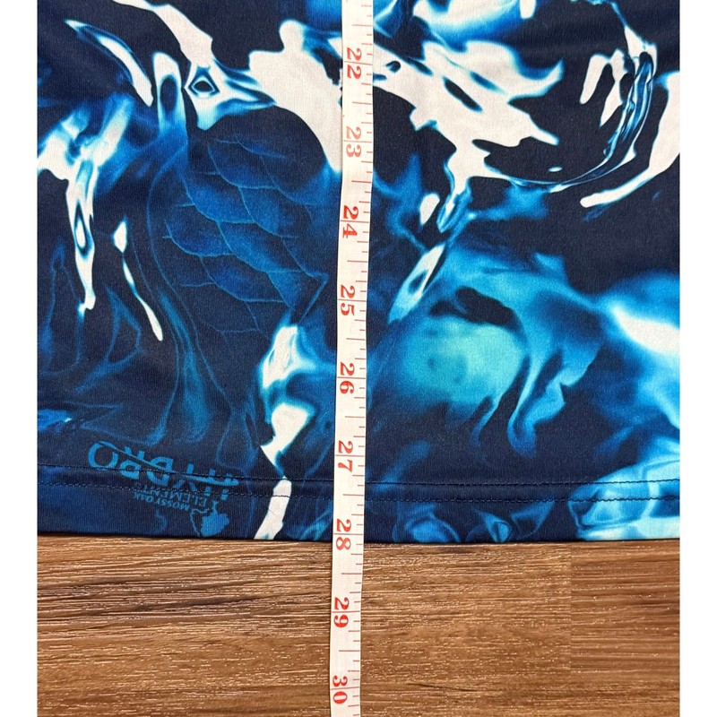 Huk Icon X Refraction Performance Fishing LS Shirt Blue Mossy Oak Camo Sz M gallery