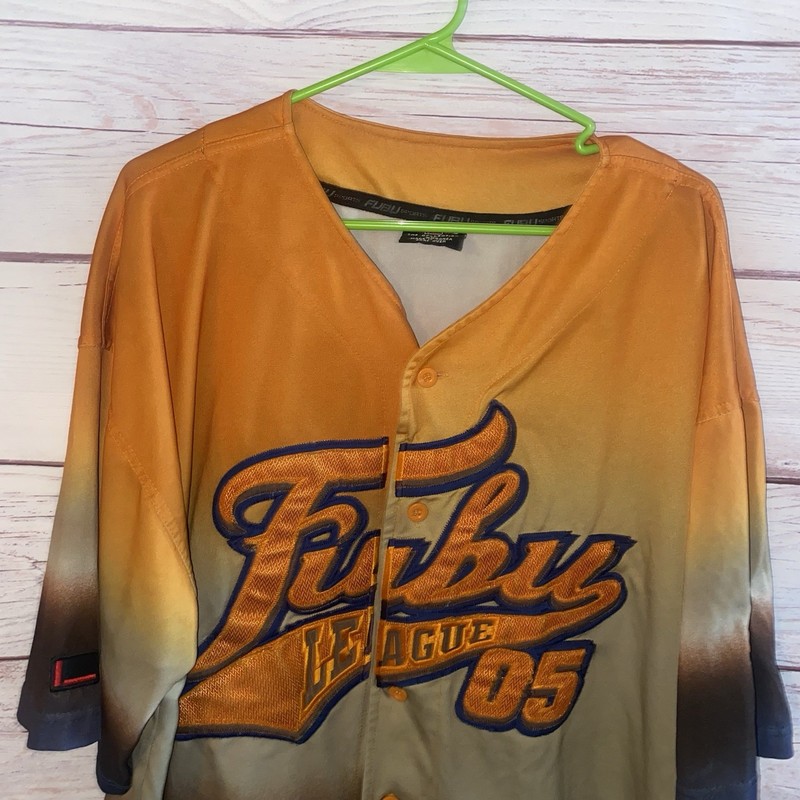 FUBU League 05 Baseball Jersey Men XXL Y2K Hip Hop Streetwear gallery