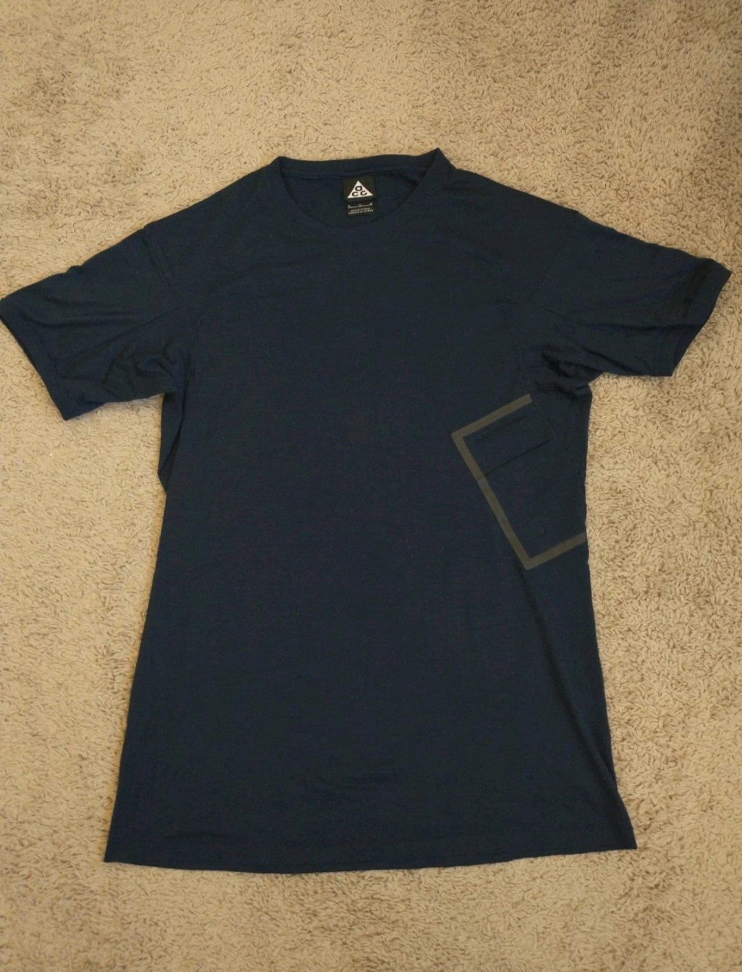 Lot Of (2) Nike Nikelab ACG Tech Knit Shirt Size Medium Blue & Grey 829580 gallery