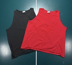 Vintage 80s MacGregor tank top Shirt Men’s 2XL Bundle Black & Red Blank USA Made