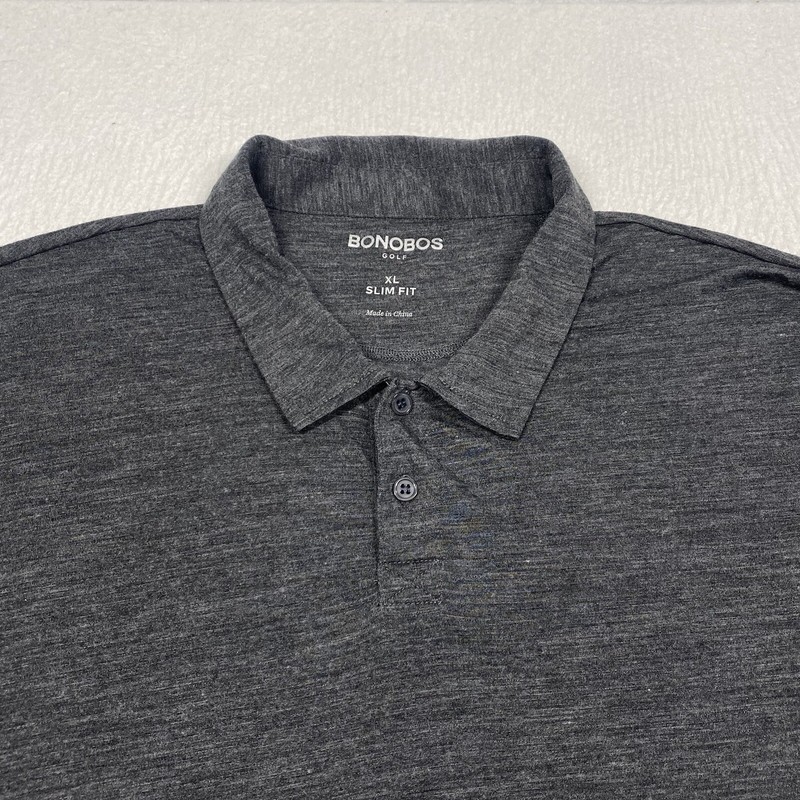 Bonobos Golf Polo Shirt Slim Fit Mens XL Gray Short Sleeve gallery
