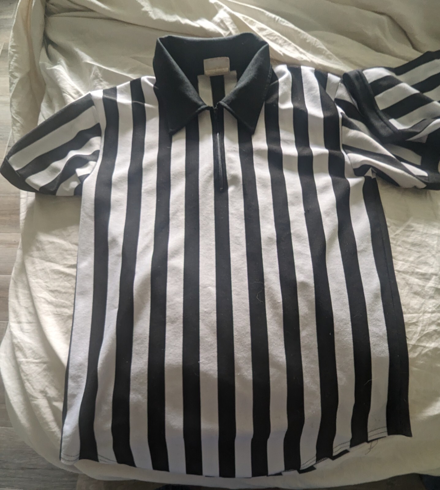 2 Teamwork Athletic Apparel Men 38-40 Referee Umpire Collared Shirt 1/4 Zip Pair gallery