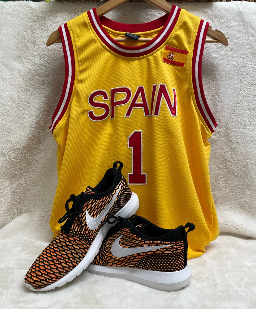 Premium Brand Men's Spain Basketball Jersey Custom Made Medium