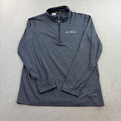 Travis Mathew Pullover Mens Medium Blue Quarter Zip Embroidered Long Sleeve