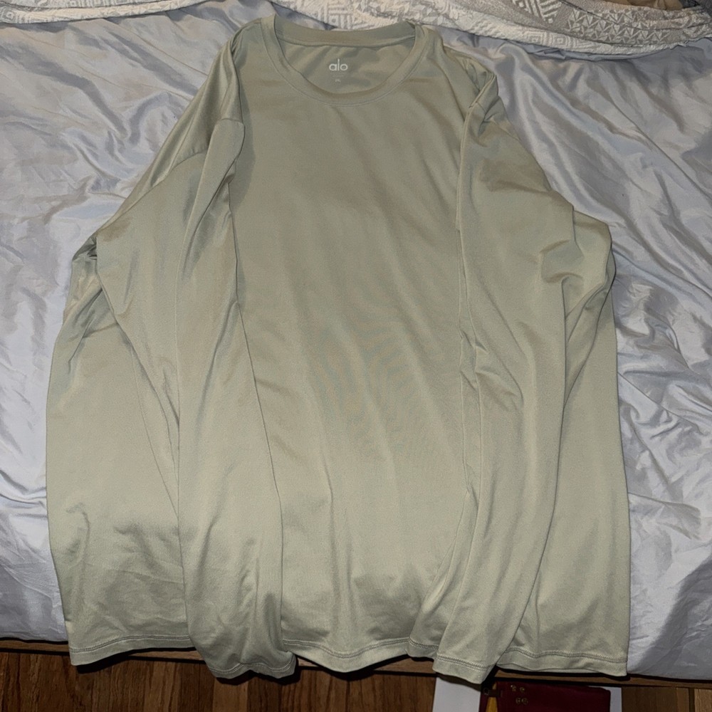 alo Men’s 2xl Long Sleeve Shirt Light Green