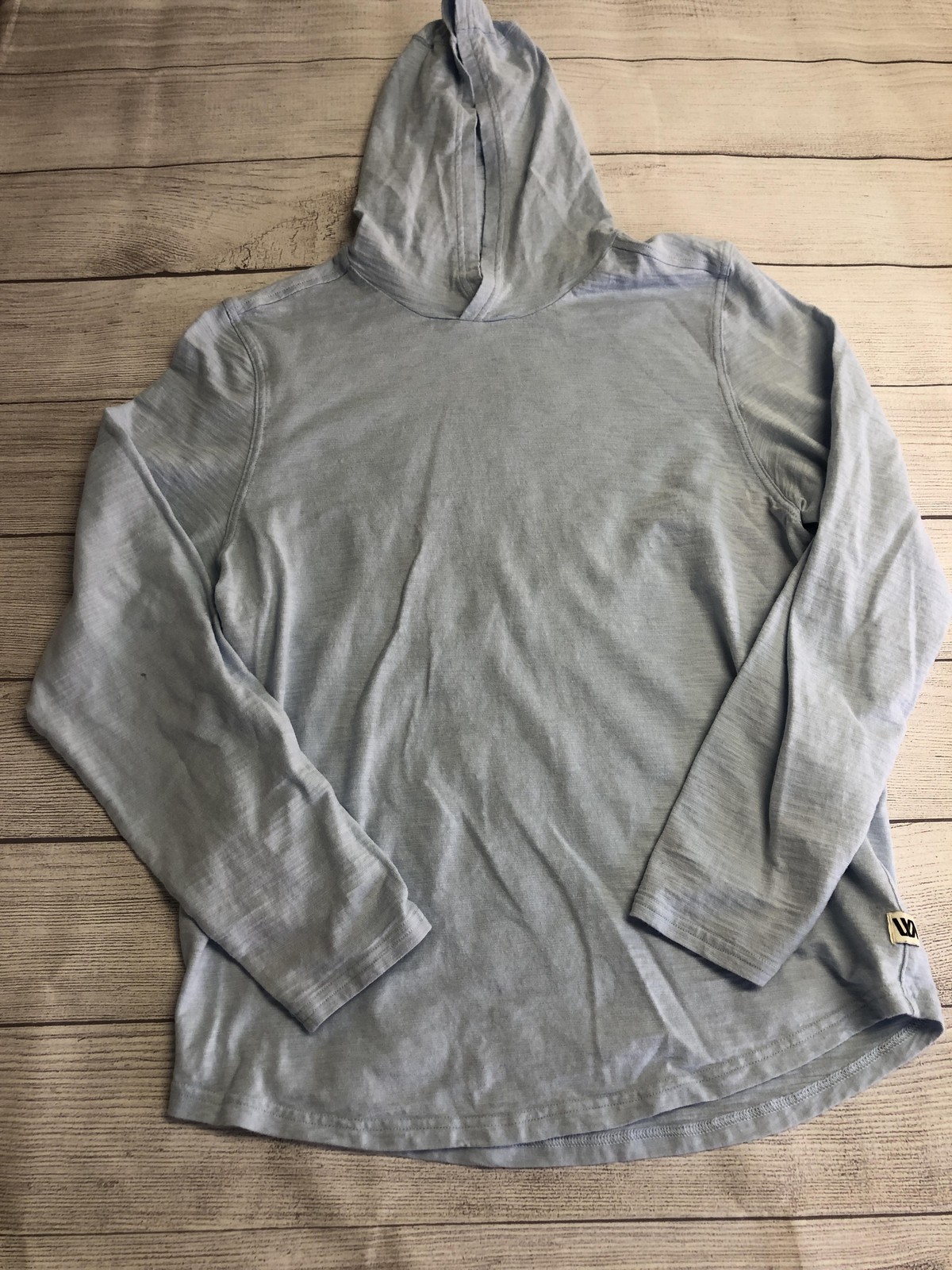 VRST Shirt Mens Small Blue Long Sleeve Hooded Lightweight Pullover Top gallery