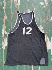 True Vintage Faded Black Durene Tank Too Jersey