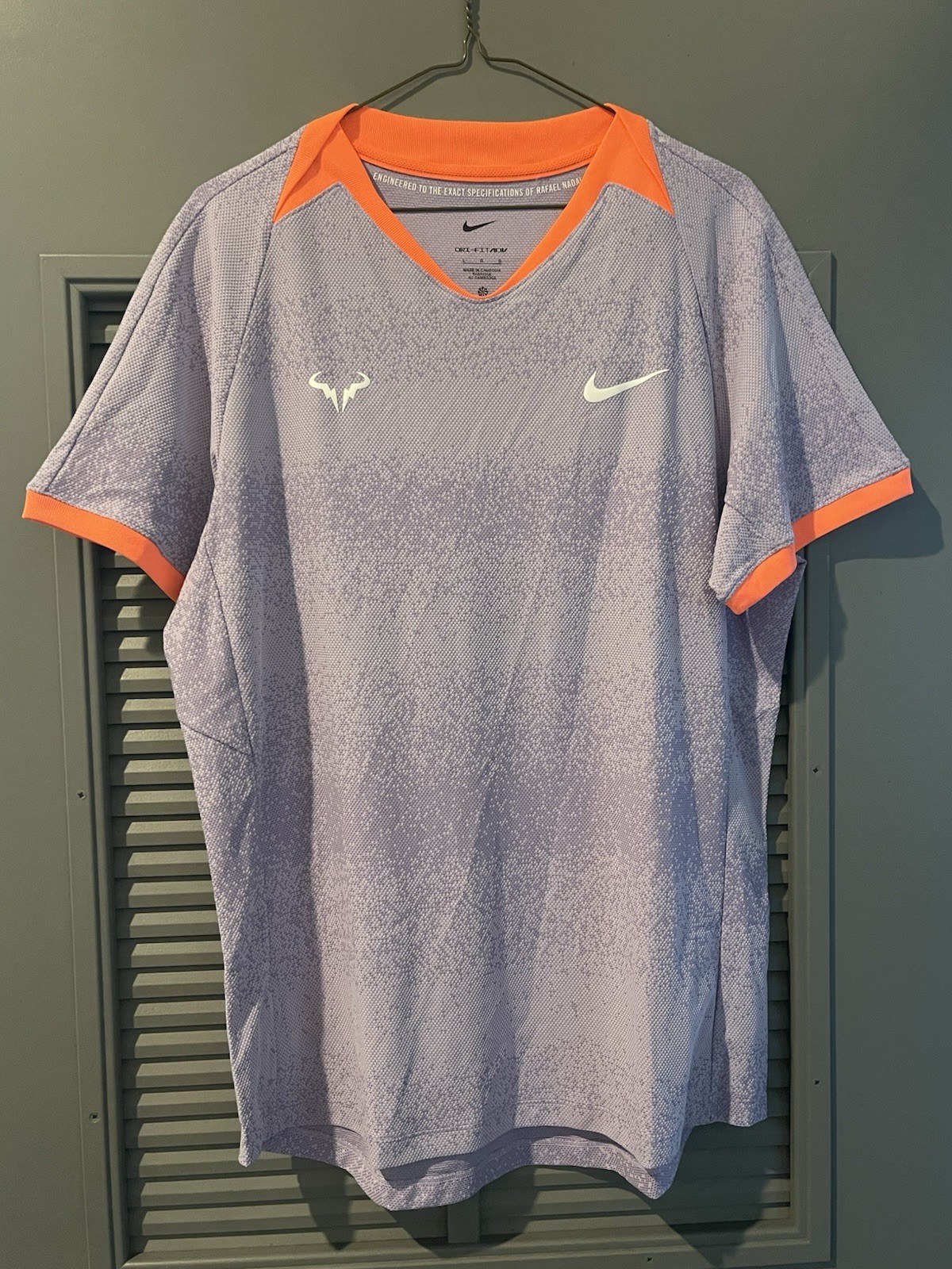 RARE Nike Rafa Nadal 2024 Madrid Player Exclusive PE Tennis Shirt - Men's Large gallery